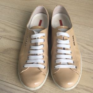 Prada Sneakers Nude Patent leather Size 37
